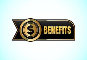Benefits icon design. Benefits button for mobile app, and website UI design. vector