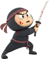 Smiling Ninja Man Art for Action-Packed Projects. . png