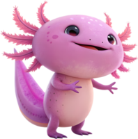 Charming Axolotl Design Demonstrating Distinctive Traits And Playful Movement. . png
