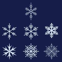 Set of Snowflakes. Intricate Winter Graphics for Design Projects vector