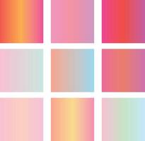 Set of 9 Pink Colorful Gradients for Modern Design Projects vector