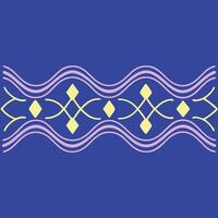Geometric Curvy Waves repetitive Pattern. vector