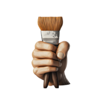 Hand with a Paintbrush Ready for Painting Projects png
