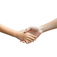 Handshake Between Two Figures with Transparent Backdrop png