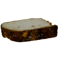 A slice of bread on a transparent background png