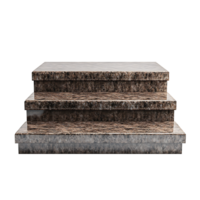 Three granite steps isolated png