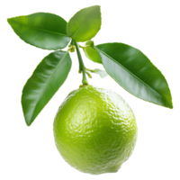 Fresh lime with leaves on a red background png