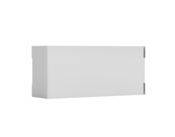 3d Empty White Rectangular Cardboard Box Mock Up Design, 3d Illustration png