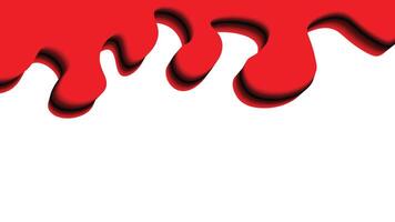 Abstract image of red paint dripping downward against a clean white background, creating a bold contrast. The droplets form irregular shapes, adding a dynamic and artistic visual appeal. vector
