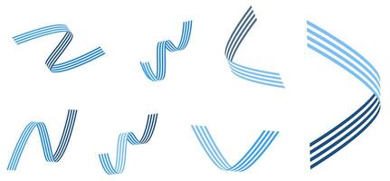 set of blue stripe Print on sportswear. Striped pattern. design element background. vector