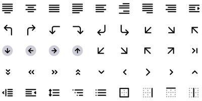 Set of sorting and Arrow line Menu icon set collection. vector