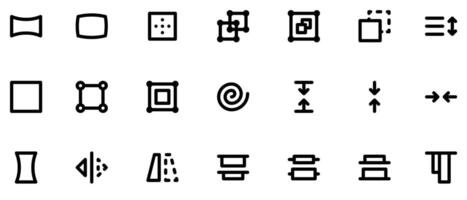 Designer tools UI UX icon set, user interface icon set collection. design theme items. Buttons and icons. Toolbar vector