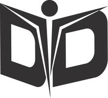 DTD text based logo design vector