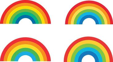 Rainbow icon template set illustration vector