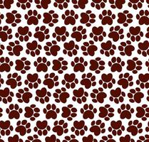 Doodle dog paw seamless pattern background. puppy paw track. Abstract dog paw seamless pattern for card, invitation, poster, banner, placard, diary, album, sketch book cover etc. vector