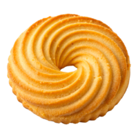 Golden Spiral Butter Cookie with Crisp Texture and Circular Swirl Pattern png