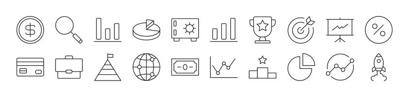 Business, Entrepreneurship, Startup Related Line Icon Collection. Editable Stroke. Perfect for Infographics, Articles, Books, Flyers, Banners vector