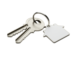 keys with a house isolated on a white background png
