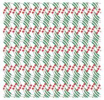 Pattern with wavy lines and red tomato illustrations on a white background. vector