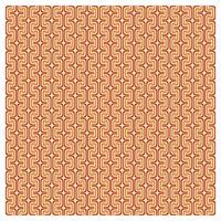 Repetitive geometric pattern with interlocking red and yellow shapes on a cream background. vector
