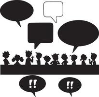 Kids Talking and Sharing Ideas vector