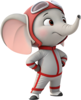 Dynamic Elephant in Sports Uniform with Joyful Movement. . png