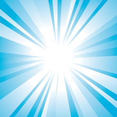 Blue shining light star burst background