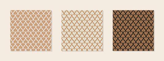 Seamless abstract modern geometric leaf pattern vector