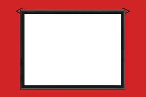 Blank Square Frame Red Background Simple Minimalist Design Template. vector