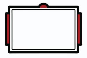 Modern Red Black Border Frame Design Template Graphic. vector