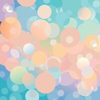 Abstract Pastel Circles Soft, Overlapping, Colorful, Bubble, Design, Background, Texture, Pattern. vector