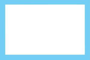 Simple Light Blue Border Frame. Rectangle Template Design. vector