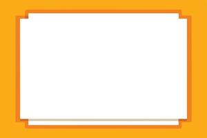 Orange Frame Border Design Template, White Space, Background. vector