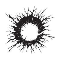 Explosion Circular Silhouette Art vector