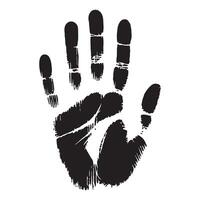 Handprint Silhouette Graphic Design vector