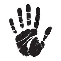 Detailed Handprint Silhouette Image vector
