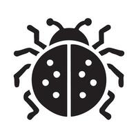Silhouette of a Cute Ladybug Insect vector