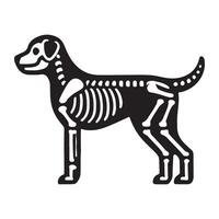 Dog Skeleton Silhouette Illustration for Designs vector