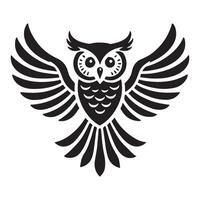 Majestic Owl Silhouette Bird Graphic Design vector