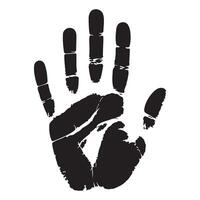 Silhouette of a Hand Print vector