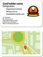 Business card design for resturest with maps vector