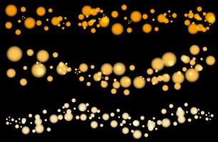 Bokeh blur illustration featuring golden and white circular lights for creative design and backgrounds vector