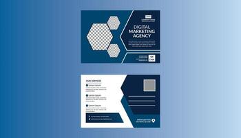 Modern Post Card Design. Artistic Template Display for Promotional Campaign. vector