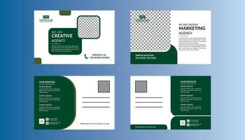 Modern Post Card Design in Bundle. Minimal Template Display for Promotional Campaign. vector