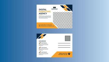 Modern Post Card Design. Elegant Template Display for Promotional Campaign. vector
