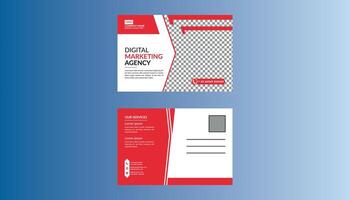 Modern Post Card Design. Abstract Layout Display for Promotional Campaign. vector