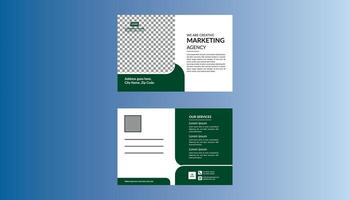 Modern Post Card Design. Minimal Layout Display for Promotional Campaign. vector