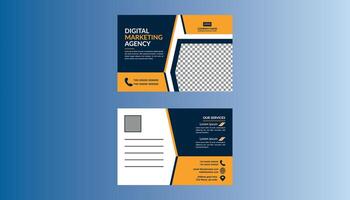 Modern Post Card Design. Elegant Layout Display for Promotional Campaign. vector