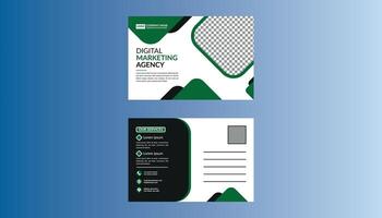 Modern Post Card Design. Artistic Layout Display for Promotional Campaign. vector