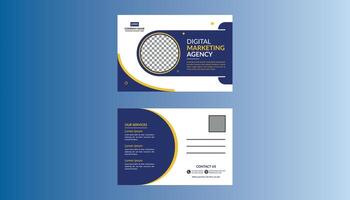 Modern Post Card Design. Abstract Template Display for Promotional Campaign. vector